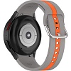 Ремешок Rumi Sport Line силиконовый для Samsung Galaxy Watch4/5 (20 мм, серый/оранжевый)
