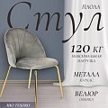 Стул Mio Tesoro Паола DC-125М (серый/золото, G062-38)