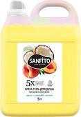 Sanfito Гель для душа Персик и кокосовое молочко Питание и смягчение (5 л)