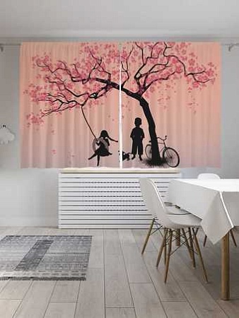 Комплект штор JoyArty Романтические дети Oxford DeLux 1.45x1.8 м (2 шт)