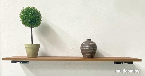 Полка Millwood Настенная с кронштейном 100x20 (дуб табачный craft/черный)