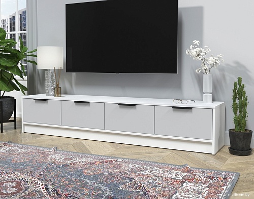 Тумба Интерлиния ТВ Концепт КТ-ТВ4-35 (серый/белый платинум)