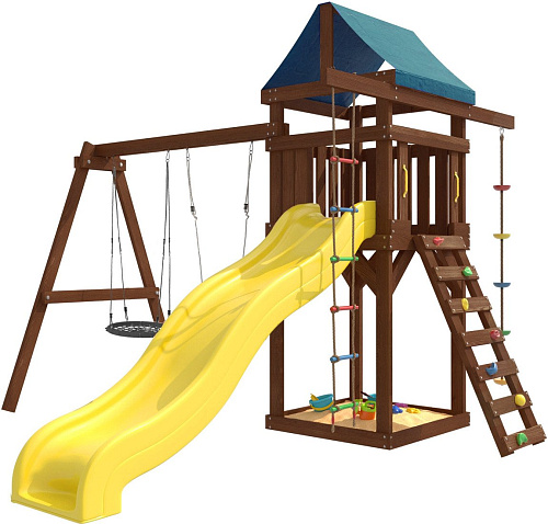 Игровой комплекс National Tree Company с качелями лодочка и гнездом 60 IgroWoods ДП-3 Premium