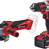 Einhell TE-TK 18/2 Li Kit CD+AG 4257240 (шуруповерт, УШМ, 1 АКБ, сумка, набор оснастки)