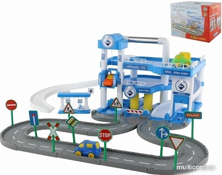 Элемент трека Полесье Паркинг Aral 3-уровневый с дорогой 40428