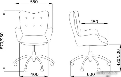 Кресло Седия Белла (бирюзовый велюр)