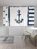 Комплект штор JoyArty Морская композиция с якорем 1.45x1.8 м p_15938_145x180 (2 шт)