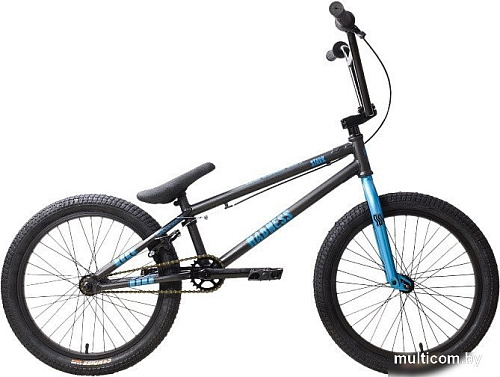 Велосипед Stark Madness BMX 4 2025 (графит матовый/синий металлик/черный)
