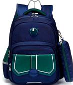 Школьный рюкзак Sun Eight SE-22005 (темно-синий/зеленый)