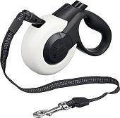 Поводок-рулетка Fida Mars трос 3 м XS 66083 (белый/черный)