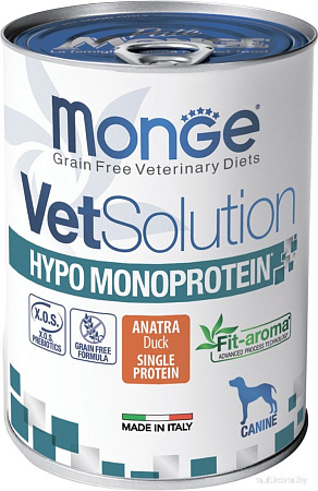 Сухой корм для собак Monge Vet Solution Dog Hypo с уткой (400 г)