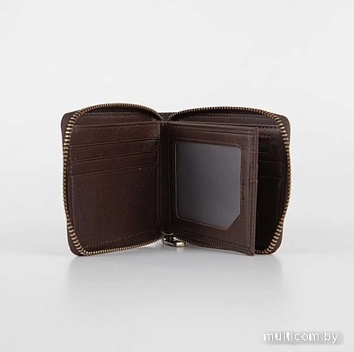 Кошелек Poshete 196-11008WZ-DBW (темно-коричневый)
