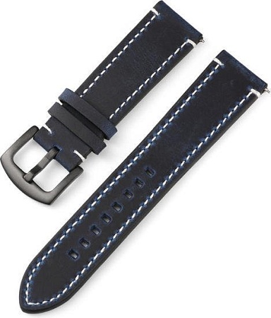 Ремешок Rumi кожаный Leather GT3 22 мм (океанский синий)