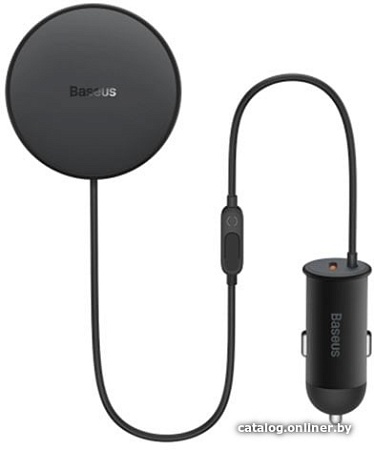 Автомобильное зарядное Baseus CW01 Magnetic Wireless Charging Car Mount 40W SUCX040101 (черный)