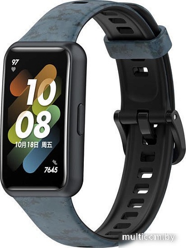 Ремешок Rumi силиконовый для Huawei Band 7 (пиксельный камуфляж)
