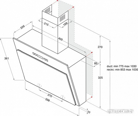 Кухонная вытяжка Indesit IHVP 6.4 LL K