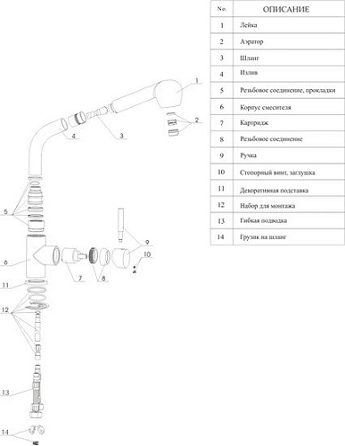 Смеситель Wasserkraft Main 4166