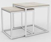 Журнальный столик Hype Mebel Дуэт 40x50-100 (белый/древесина белая)