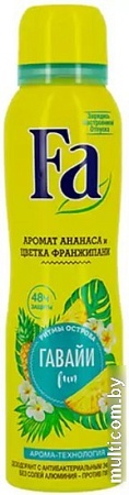 Дезодорант-спрей Fa Ритмы острова Гавайи. Аромат ананаса и цветка франжипани 150 мл