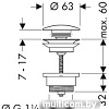Донный клапан Hansgrohe 50100000