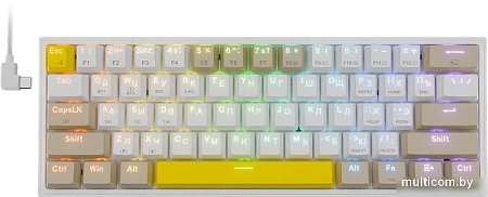 Клавиатура Redragon Fizz Pro (белый/желтый/серый)