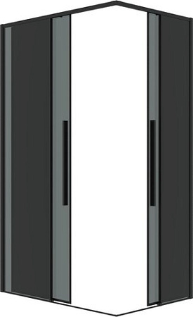 Душевой уголок Grossman Galaxy 120x80x195 300.K33.01.1280.21.10 (черный матовый/тонированное стекло)