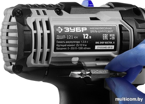 Дрель-шуруповерт Зубр ДШЛ-121 КН (c 2-мя АКБ, кейс)