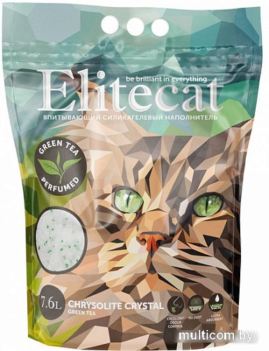 Наполнитель для туалета EliteCat Chrysolite Crystal Green Tea 7.6 л