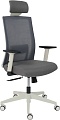 Офисное кресло AksHome Arcus (сетка/ткань, серый/белый полиамид)
