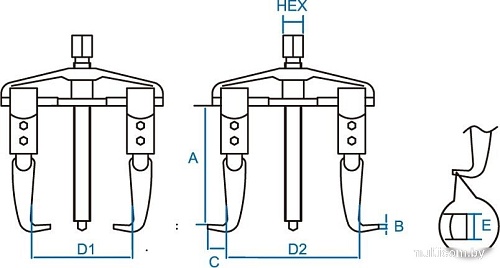 Съемник подшипников King Tony 7962B-05