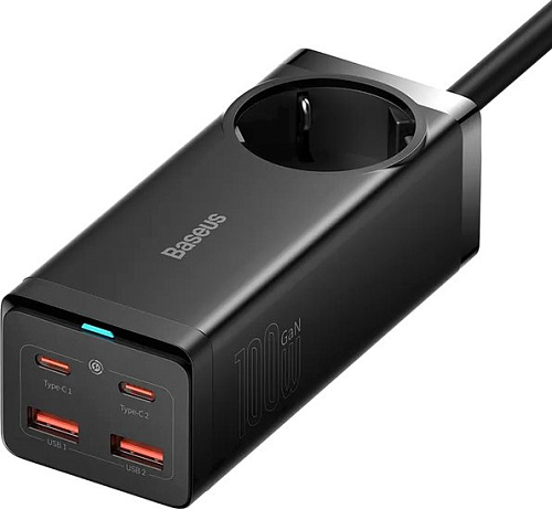 Сетевое зарядное Baseus GaN3 Pro Desktop Powerstrip AC+2U+2C 100W