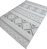 Ковер для жилой комнаты Radjab Carpet Поло Прямоугольник PL 273 12545RK (2x4, Cream/Grey)