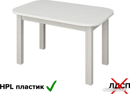 Кухонный стол Senira Р-02.06 (белый глянец/белый)