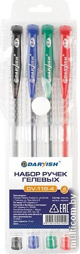Набор гелевых ручек Darvish DV-118-4 (4 шт)