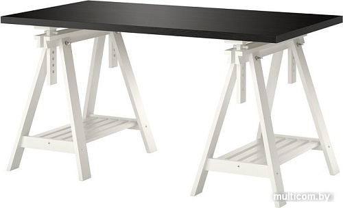 Письменный стол Ikea Линнмон/Финвард (черный/белый) [790.473.06]