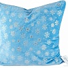 Декоративная подушка Домашняя Мода Новогодний принт (35х35, голубой)