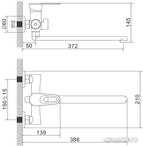 Смеситель Эверест B22-274F