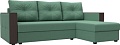 Угловой диван Лига диванов Валенсия Лайт правый 125972 (рогожка амур зеленый)