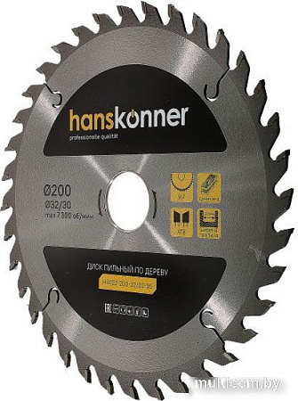 Пильный диск Hanskonner H9022-200-32/30-36