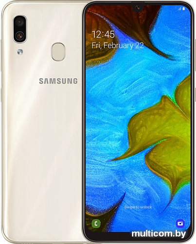 Смартфон Samsung Galaxy A30 4GB/64GB (белый)