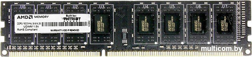 Оперативная память AMD Radeon RE1600 Entertainment 4GB DDR3 PC3-12800 (R534G1601U1S-UO)