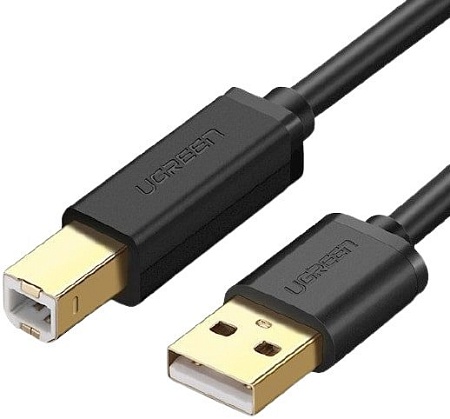 Кабель Ugreen US135 USB Type-A - USB Type-B (1.5 м, черный)