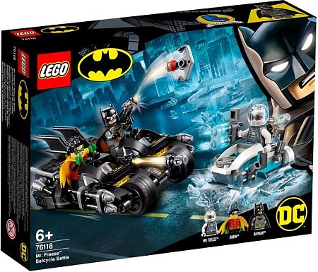 Конструктор LEGO DC Super Heroes 76118 Гонка на мотоциклах с Мистером Фризом