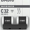 Выключатель автоматический EKF ВА 47-29 2P 32A (C) 4.5кА mcb4729-2-32C