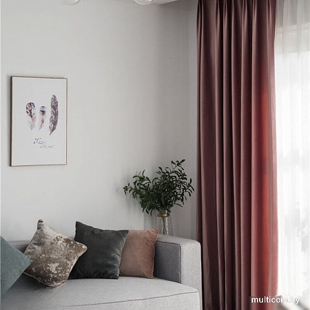 Комплект штор Soft Lines Бархат 9102G-A25 (300x240, пыльная роза)