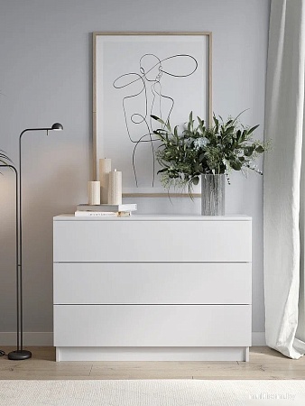 Комод Горизонт Нео 1050 3 ящика (белый)