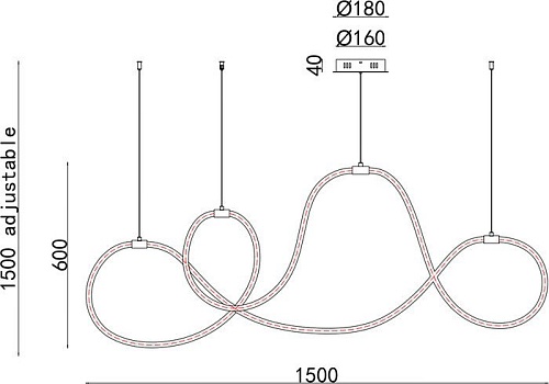Подвесная люстра Arte Lamp Klimt A2850SP-80BK