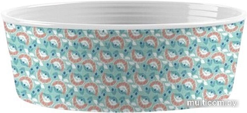 Миска TarHong Flower Fields PDR3054PBMF (белый/бирюзовый с рисунком)