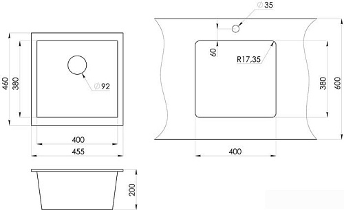 Кухонная мойка Granula 4451 (пирит)