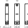 Стальной панельный радиатор Brugman Tип 22 500x100x2000 FEV220502001UBY (нижнее подключение)